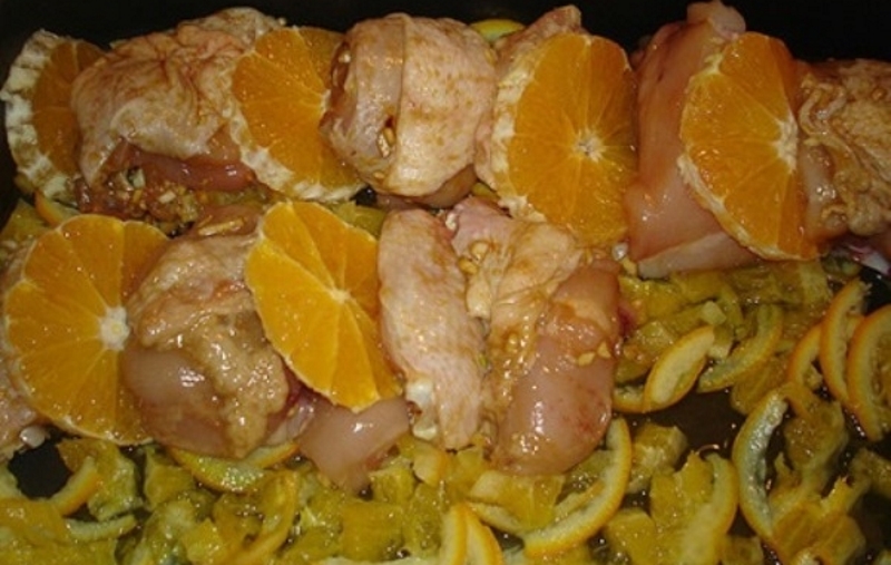 Как приготовить курицу с апельсинами Кулинария,Апельсины,Курица,Питание,Продукты,Чеснок
