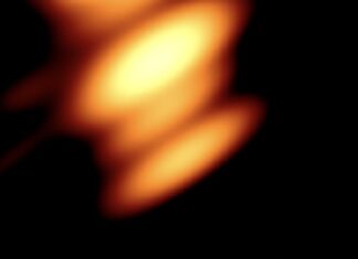 РадіоАстрон зробив радіозображення двох надмасивних чорних дір, що обертаються одна проти одної.